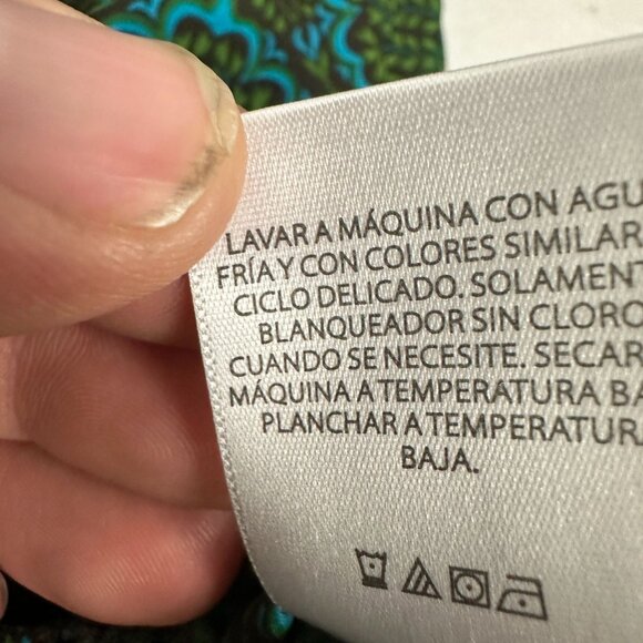 White Stag Women's Floral 100% Polyester Blouse Size XL Green - Picture 7 of 7